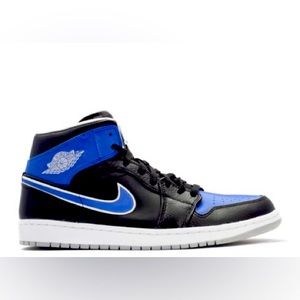EUC Men’s Size 9 (Euro Size 42.5) Jordan 1 Retro Mid Sneakers In Game Royal Blue
